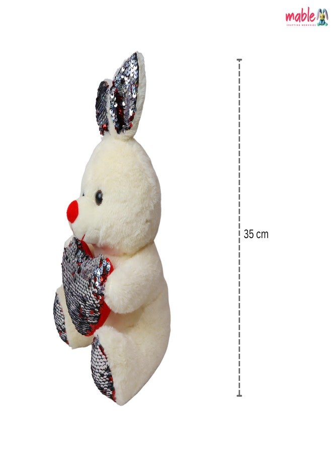 MABLE Bunny Soft Toy 35cm, Plush Stuffed Soft Toy for Girl Boy, Cute Soft Toy Bunny Rabbit, Gift for Boyfriend, Husband, Girlfriend & Wife - Image 5
